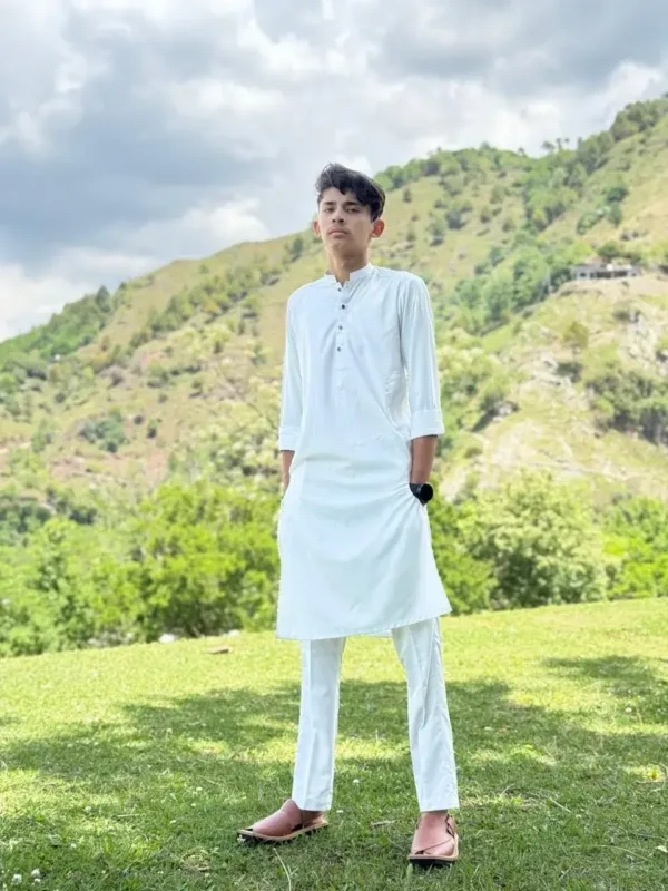 Kids Shalwar Kameez (White)