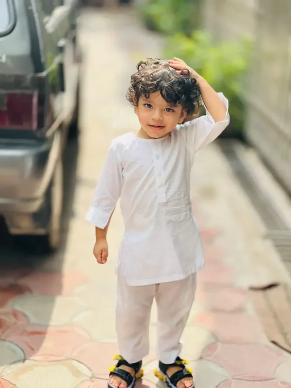 Kids Shalwar Kameez (White)