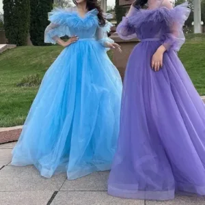 Frock (Sky Blue & Purple)